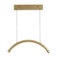 Lámpara Colgante LED de Arco, Media Luna Dorada, de Grado Comercial, Decorativa, para Salón de Belleza, Tratamientos y Estética