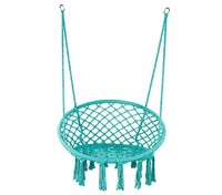 Fauteuil suspendu en macramé moderne noir pour patio, extérieur, intérieur, jardin