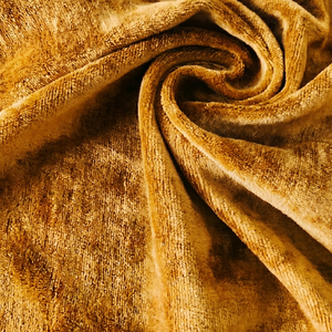 Tissu velours de luxe 240 g/m² 80 % Tencel 20 % Poly 180 cm pour vêtements durables en gros - COULEUR JAUNE - Product Image 1