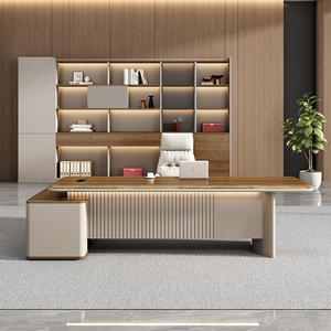 Escritorio Ejecutivo Saint-Lee con Gabinete de Almacenamiento, Escritorio de Oficina Grande para el Espacio de Trabajo del Gerente - Product Image 4