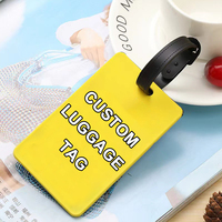 Étiquette de bagage personnalisée en PVC souple avec logo sur mesure, étiquettes de voyage créatives et mignonnes en silicone, personnalisables