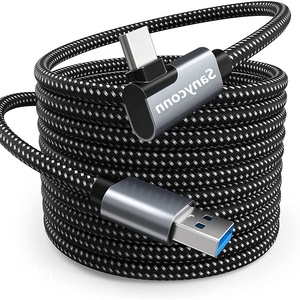 Cable de datos de alta velocidad <span class=keywords><strong>para</strong></span> auriculares, Conector de conexión USB 3,2 de ángulo recto de 10Gbps, tipo A C, <span class=keywords><strong>Ps4</strong></span>, Ps5, VR, <span class=keywords><strong>para</strong></span> Oqulas <span class=keywords><strong>Oculus</strong></span> Quest 2 - Product Image 1