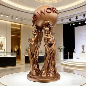 <span class=keywords><strong>Estatuas</strong></span> de Bronce Personalizadas 'El Mundo Es Tuyo' para Decoración de Jardín Exterior, Tamaño Real, <span class=keywords><strong>en</strong></span> Stock, Fundición - Product Image 5