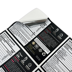 Hot Selling Luxus Spot UV Markenname Wasserdichtes Rechteck Etikett Hersteller für Vitamin Nahrungs ergänzungs mittel Etikett - Product Image 6