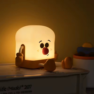 Luce Notturna a Forma di Toast per Bambini, Lampada LED Portatile con Supporto per Telefono, Luminosità Regolabile, Senza Sfarfallio, Protegge gli Occhi - Product Image 4