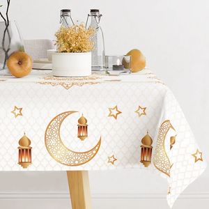 Nappe <span class=keywords><strong>de</strong></span> table Ramadan 2026, nappe en <span class=keywords><strong>film</strong></span> PE blanc, chemin <span class=keywords><strong>de</strong></span> table Eid, couvre-table musulman et Eid, décorations <span class=keywords><strong>de</strong></span> table Ramadan, Eid - Product Image 3