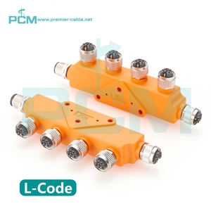 M12 L mã 4 + PE Power splitter 4 cách TEE Adapter 12A cho động cơ bước fieldbus ổ đĩa tuyến tính I/o van profinet Thiết bị chuyển mạch - Product Image 6