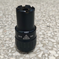 Supresor de Metal y Goma Zeninte AK para Accesorios de Rosca Inversa de 14 mm, Compatible con el Modelo de Juguete Renxiang AKA Rattlesnake DS74