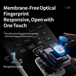 جهاز التحكم في الدخول والحضور بشاشة 2.4 بوصة للاستخدام الخارجي مع بصمة الإصبع البيومترية وكلمة المرور وقراءة البطاقات - Product Image 4