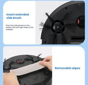 Robot Aspiradora Inteligente con Mopa, Pulverizador y Lámpara UV, Carga USB, Ligero, Robot de Barrido Automático - Product Image 4