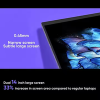 2025 baru Intel 14 inci layar sentuh ganda aluminium bisnis Laptop Keyboard bahasa Inggris Windows 11 Pro garansi 1 tahun untuk kantor
