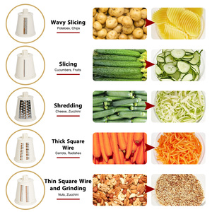 Tay quay thực phẩm Con lăn Rau cắt trống Shredder pho mát vắt máy với container xử lý - Product Image 3