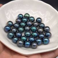 Perles d'eau douce naturelles Edison vert paon, lustrées, légèrement irrégulières, irisées, pour colliers et bracelets DIY