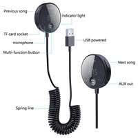 Récepteur audio Bluetooth sans fil avec alimentation USB, sortie AUX 3,5 mm, lecteur MP3 de voiture, kit mains libres Bluetooth, émetteur FM