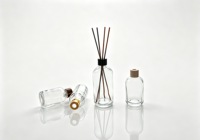Flacon diffuseur en verre transparent rond de qualité supérieure 100ml 110ml 120ml 250ml – Contenant vide pour parfum d'ambiance et fragrance d'intérieur