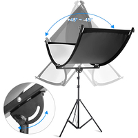 Diffuseur de réflecteur de lumière incurvé à clapet de Studio Photo pour vidéo de Studio et photographie avec sac de transport