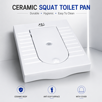 Kloset Jongkok Keramik Pintar Berkualitas Tinggi Anti-Selip Dengan Tutup Perlengkapan Sanitasi Kamar Mandi
