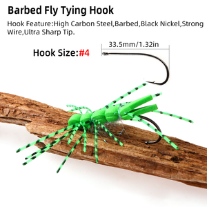 Vente en gros #4 pattes en caoutchouc corps en mousse de <span class=keywords><strong>sauterelle</strong></span> flottant trémie sèche mouche <span class=keywords><strong>truite</strong></span> Steelhead bar saumon leurres de pêche - Product Image 3