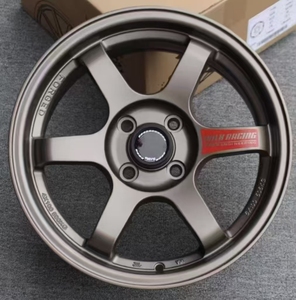 Jantes de voiture TE37 Design 15x6.5 4x100 4x114.3 5x114.3 ET35-40mm, jantes en alliage multi-rayons pour Honda Civic Jazz Toyota - Product Image 5