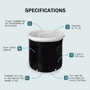Meilleure vente en 2025 bain de glace <span class=keywords><strong>gonflable</strong></span> portable 5 couches 80x80cm bain de glace bain à remous pour plongée froide - Product Image 4