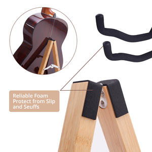 Tragbarer Gitarren ständer, Holz gitarren ständer Akustik, A-Frame <span class=keywords><strong>Folding</strong></span> Akustik-E-Gitarren-Reisest änder - Product Image 3