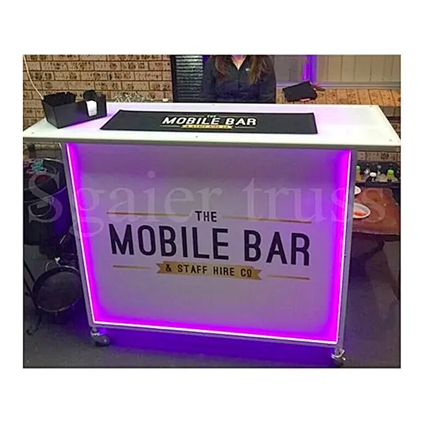 Aluminium Plank Pp Board Vouwen Mobiele Bar Tafel Meubels Ruimtebesparend Ontwerp Mini Hotel Bar Voor Verkoop