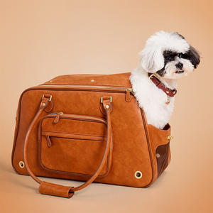 Moda lüks klas deri Pet taşıma çantası çanta 8kg küçük ölçekli köpekler kediler için evcil hayvan taşıyıcı torba - Product Image 6