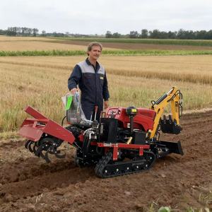 Máy cày nhỏ chạy dầu diesel 25hp, máy làm luống và tạo rãnh dạng bánh xích dùng cho nông nghiệp và chăm sóc vườn, làm cỏ - Product Image 1