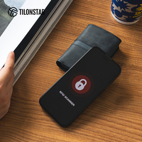 Portefeuille Pop-up en Cuir et Aluminium Anti-RFID avec Logo Personnalisé, Porte-Cartes Slim Bifold avec Fenêtre d'Identité, Boîte Cadeau