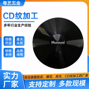 Plaque métallique à motif CD, diamètre 450 mm, usinage par tournage, pièce décorative personnalisable pour casque - Product Image 5