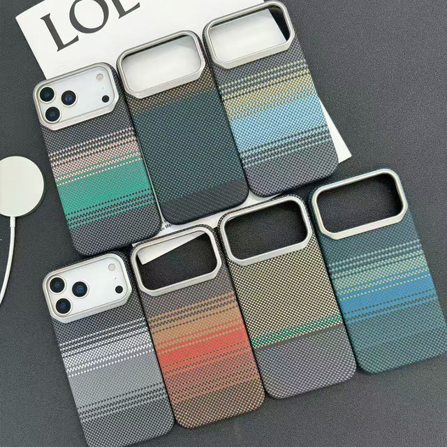 VAWI Aramid Fiber Phone Case 17 Pro Max for Samsung S25 S26 Ultra Cover Mobile Cover for iPhone Coque Telephone Capa De Celular