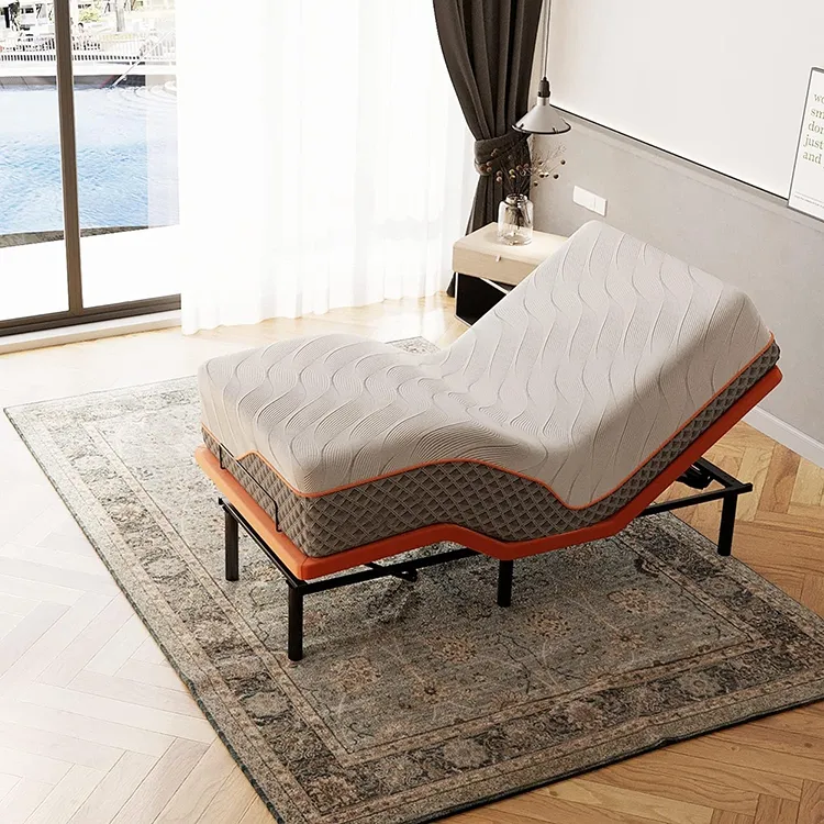 سرير قابل للتعديل مع مرتبة ذات جودة عالية رغوب الذاكرة القيمة للاستخدام في المنزل المكتبي