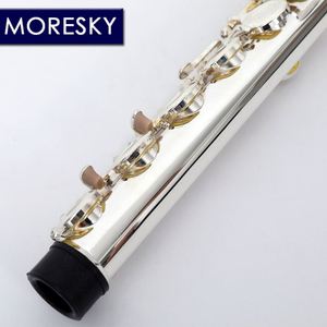 Flauta MORESKY Plateada, 16 Orificios Abiertos con Llave E y Llave C, MFL-612 - Product Image 3