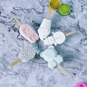 Moule à colle DIY 15 Moule en silicone pour crème glacée Bonhomme <span class=keywords><strong>de</strong></span> neige Design pour DIY facile Crème glacée glacée à froid Cadeau 10pcs Bâton en bois - Product Image 5