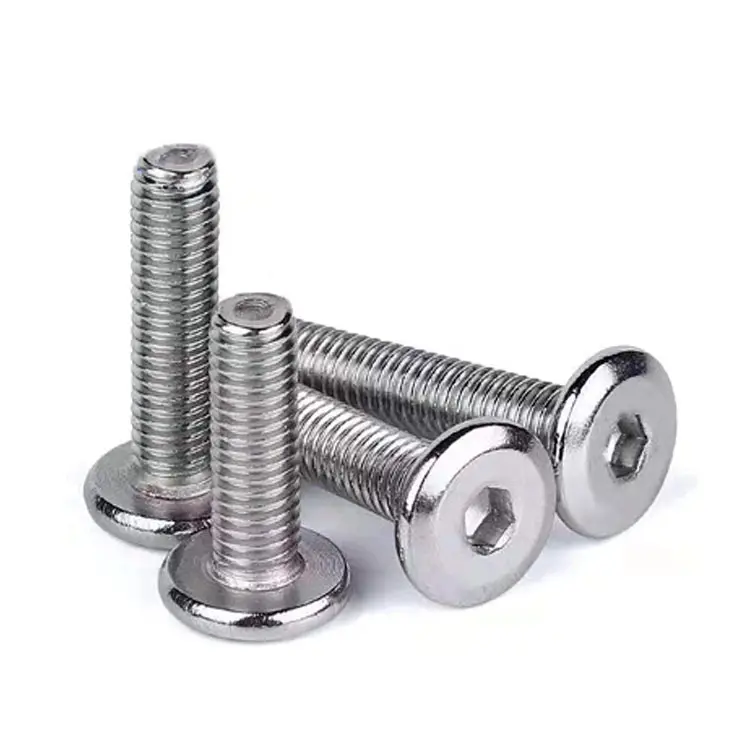 Tornillos hexagonales invertidos de cabeza plana para silla, mesa, armarios, muebles, precio de fábrica