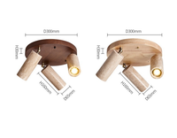 Lampe de plafond LED en bois nordique avec 3 lumières en pierre naturelle jaune, idéale pour salon, salle à manger, îlot de cuisine, restaurant