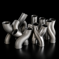 Collecteur d'échappement en métal imprimé en 3D sur mesure avec plusieurs tailles d'entrée et options de ramification