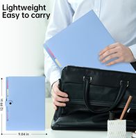 Carpeta de Archivos Expandible A4 de PP con Logotipo Personalizado, Carpeta Expandible para Clasificar Documentos y Papeles, Organizador de PP de 8 Bolsillos