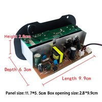 Carte d'amplification pour subwoofer T5 25W Mono 12V/220V avec USB TF FM