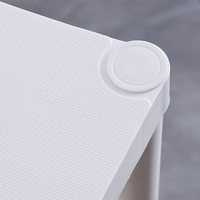 Étagère de rangement à 4 niveaux en plastique noir/blanc robuste, type debout, pour garage, cuisine, maison, bureau, garde-manger, atelier
