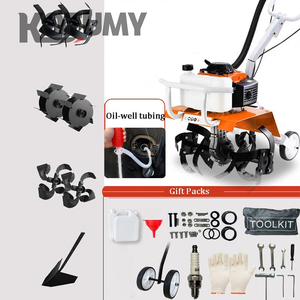 Motozappa Agricola Multifunzione Tiller Coltivatore per Diserbo Scavo Allentamento e Aratura del Terreno a Benzina Piccola Micro Motozappa - Product Image 2