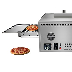 Four à <span class=keywords><strong>pizza</strong></span> commercial <span class=keywords><strong>automatique</strong></span> à chaîne <span class=keywords><strong>de</strong></span> 12/18/32 pouces, à gaz et électrique - Product Image 1