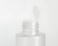 Bouteille en plastique blanche de luxe personnalisée de 120 ml, flacon vide pour toner liquide transparent, flacon givré pour huile corporelle avec bouchon à vis