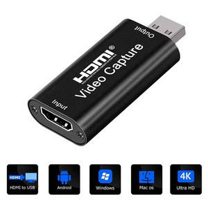 Tarjeta de Captura de Video USB 2.0 4K HD 1080P, Adaptador HD-MI a USB para Transmisión en Vivo, Grabación de Juegos, Videoconferencias - Product Image 1