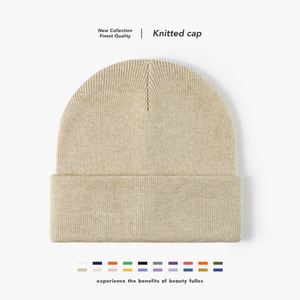 Bonnet sans bord en laine tricotée double épaisseur, chaud et neutre, pour l'automne et l'hiver - Product Image 1