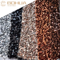 Tissu en maille extensible léger tricoté avec broderie de paillettes colorées pour filles, idéal pour les textiles de mariage et de maison - Vente en gros à chaud