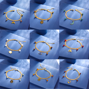 Pulsera de <span class=keywords><strong>Eslabones</strong></span> Cuadrados Entrelazados de Acero Inoxidable Antideslustre al por Mayor para Mujer, Joyería de Lujo Estilo INS en Stock - Product Image 2