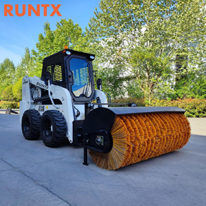 Chargeuse compacte sur pneus RUNTX 850 kg 45 kW, diesel, hydraulique, avec balai angulaire - Product Image 1