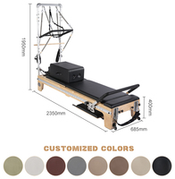 Tour commerciale de réforme de Pilates en bois de machine de lit de yoga de demi-poulie avec le demi trapèze de voie complète