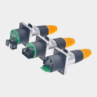 Coupleur étanche blindé à montage sur panneau prise RJ45 connecteur de prise réseau Ethernet extérieur avec en-tête IDC à angle droit
